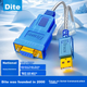 Кабель DTECH USB-RS232 с гнездовым разъемом, 9-контактный адаптер для COM-порта компьютера, устройства учета рабочего времени, кассового аппарата, принтера этикеток, кабель для отладки микросхемы FT232, 3 метра DT-5031B - изображение 4