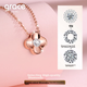 Кольє Grace Girl з двосторонньою чотирилистою конюшиною, ланцюжок на ключицю - зображення 8