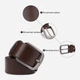 Ремень мужской из натуральной кожи Vintage leather-20726 123 см Коричневый - изображение 6