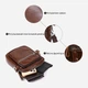 Сумка на пояс бананка мужская из натуральная кожи Vintage leather-20478 Коричневая - изображение 5