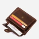 Портмоне мужское кожаное для карточек Vintage leather-20485 Коричневое - изображение 6