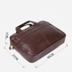 Сумка портфель мужская из натуральная кожи Vintage leather-20681 Коричневая - изображение 8