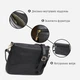 Сумка кросс боди через плечо женская из натуральная кожи Vintage leather-20685 Черная - изображение 5