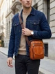 Сумка планшет через плечо мужская из натуральная кожи Vintage leather-20693 Рыжяя - изображение 2