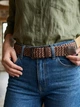 Ремінь тканинний Vintage leather-20813 Коричневий - зображення 2
