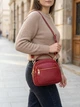 Сумка багет седло женская из натуральная кожи Vintage leather-20689 Красная - изображение 2