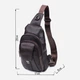 Сумка слинг через плечо мужская из натуральная кожи Vintage leather-21306 Коричневая - изображение 4