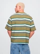 Футболка хлопковая длинная мужская GAP 483658289 L Белый/Зеленый (1160079496) - изображение 2