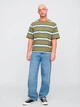 Футболка хлопковая длинная мужская GAP 483658289 L Белый/Зеленый (1160079496) - изображение 3