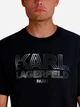 Футболка хлопковая длинная мужская Karl Lagerfeld 236059074 M Черная (1159954708) - изображение 4