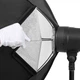 JINBEI DM-90 Профессиональный студийный восьмиугольный софтбокс, портативный восьмиугольный круглый софтбокс для заполняющего света, софтбокс для фотовспышки DM-90. - изображение 7