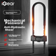 Замок навесной IGear U-образный кодовый 4-значный офисный черный - изображение 5