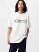 Футболка хлопковая оверсайз женская Uniqlo 897633873 XL Белая с принтом (1159958761) - изображение 3