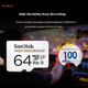 Карта пам'яті SanDisk 64 ГБ TF (MicroSD) 4K для відеореєстратора, камери спостереження, циклічний запис протягом 5000 годин, високоміцна карта пам'яті - зображення 8