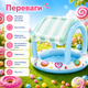 Детский надувной бассейн Bestway 52638 «Сладости» круглый 104×84 см с навесом надувным дном для малышей летнего отдыха сада дачи двора - изображение 4