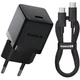 Сетевое зарядное устройство Baseus Palm Fast Charger Type-C Power Delivery 20 W + Кабель Type-C - Type-C P10111602113-01 Black - изображение 1