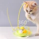Игрушка дразнилка для кошек котят трек неваляшка с перьями кошачьей мятой 25*9см - изображение 3