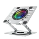 Підставка Wozinsky CoolBase RGB охолоджуюча з обертанням 360° для ноутбука і планшета Silver (5907769387708) - зображення 1