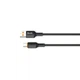 Кабель для зарядки Avantis USB - Type-C, 1м, 3.0А черный, круглый силиконовая оплетка - изображение 1