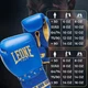 Боксерські рукавиці Leone шкіра 10 унцій сині з бинтами 4 м - зображення 10
