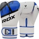 Боксерские перчатки RDX PU 16 унций Синие с капой в комплекте - изображение 2