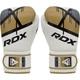 Боксерские перчатки RDX PU 16 унций Золотистые с капой в комплекте. - изображение 3