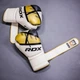 Боксерские перчатки RDX PU 16 унций Золотистые с капой в комплекте. - изображение 10