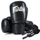 Боксерські рукавиці Fairtex штучна шкіра 12 унцій чорні - зображення 1