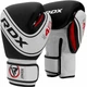 Боксерские перчатки RDX PU 6 oz Белый/Черный для детей с капой в комплекте. - изображение 2