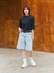 Джинсовые шорты женские Uniqlo 353198626 26 Голубые (1159957235) - изображение 5