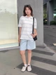 Джинсовые шорты женские Uniqlo 353198626 26 Голубые (1159957235) - изображение 14