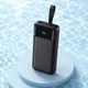 Повербанк 30000 mah мощный павербанк для роутера powerbank с фонариком и быстрой зарядкой 22.5w к вай фай роутеру умб для телефона смартфона - изображение 2