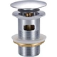 Донный клапан автоматический Click-Clack 1 1/4" хром металлический с переливом Zerix BV-09 - изображение 1