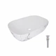 Раковина накладная Qtap Robin 600x390x150 мм Marble белая с донным клапаном - изображение 1