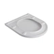 Сиденье для унитаза Mixxus Ellipse-Bevel 430х360х30 мм дюропластовое быстросъемное белое с микролифтом - изображение 2