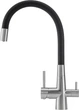 Змішувач кухонний c підключенням до фільтру GRANADO Lerma INOX Black - зображення 2