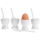 Набор подставок для яиц Excellent Houseware с ложечками фарфоровые белые 4 шт (8711295042157) - изображение 2