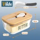 Стеклянная масленка Vilde с бамбуковой крышкой и ножиком (5900670110205) - изображение 7