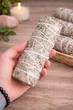 Скрутка пучок Белый шалфей для обкуривания и и очистки дома 35 г - изображение 1