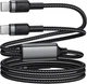 Кабель Acefast C22-02 USB-C to 2xUSB-C 100W aluminum alloy charging data cable Black (6974316285120) - изображение 4
