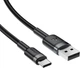 Кабель Acefast C22-04, USB to Type-C, 3A, Nylon Braid, Aluminum Alloy + TPE connectors, 1.2 м Black (6974316285144) - изображение 3