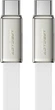 Кабель Acefast C24-03, Type-C to Type-C, 60W, 3A, Braided wire, Zinc alloy + TPE connectors, 1.2 м White (6974316286257) - изображение 1