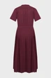 Жіноча бордова плісирована сукня PLEATED Gant 34 4503458 - изображение 2