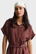 Жіноча коричнева лляна сукня SLEEVE Gant 36 4503514 - изображение 4