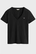 Жіноча чорна футболка V-NECK Gant M 4200750 - изображение 5