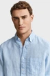 Чоловіча блакитна лляна сорочка GMNT DYED Gant XL 3240120 - изображение 4