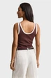 Жіноча коричнева майка CONTRAST Gant S 4201341 - изображение 3