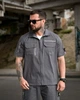 Літній комплект Stone Island TARANTINO темно сірий сорочка та шорти карго чоловічий XXXL - зображення 7