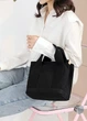 Городская сумка из канваса с регулируемым ремнем DailyTote, черная - изображение 4