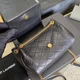 Женская кожаная сумка YSL Mini Nolita черного цвета с золотистой фурнитурой, через плечо, с цепочкой - изображение 6